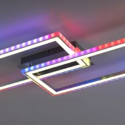 Leuchten Direkt 14635-55 FELIX60 LED Deckenleuchte 72x120cm RGBW silber