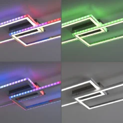 Leuchten Direkt 14635-55 FELIX60 LED Deckenleuchte 72x120cm RGBW silber