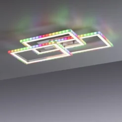 Leuchten Direkt 14636-55 FELIX60 LED Deckenleuchte drehbare Rahmen RGBW silber