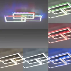 Leuchten Direkt 14636-55 FELIX60 LED Deckenleuchte drehbare Rahmen RGBW silber