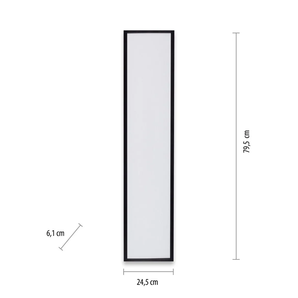 Leuchten Direkt 14741-18 FLAT LED Deckenleuchte schwarz 80x25cm 3000K