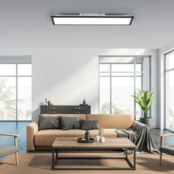 Leuchten Direkt 14741-18 FLAT LED Deckenleuchte schwarz 80x25cm 3000K