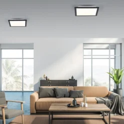 Leuchten Direkt 14740-18 FLAT LED Deckenleuchte schwarz 30x30cm 3000K