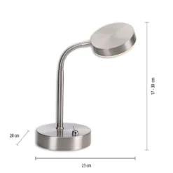 Leuchten Direkt 14419-55 HENSKEN LED Tischleuchte silberfarbig