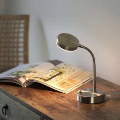 Leuchten Direkt 14419-55 HENSKEN LED Tischleuchte silberfarbig