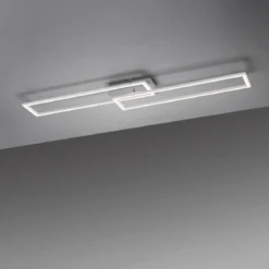 Leuchten Direkt 14691-55 IVEN LED Deckenleuchte silberfarben 3 Step Dim 102x20cm
