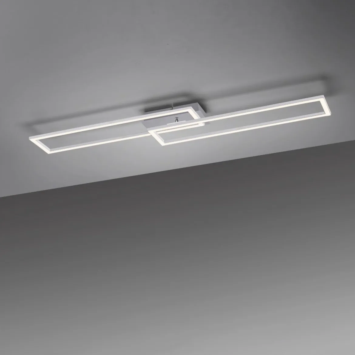 Leuchten Direkt 14691-55 IVEN LED Deckenleuchte silberfarben 3 Step Dim 102x20cm