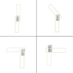 Leuchten Direkt 14691-55 IVEN LED Deckenleuchte silberfarben 3 Step Dim 102x20cm