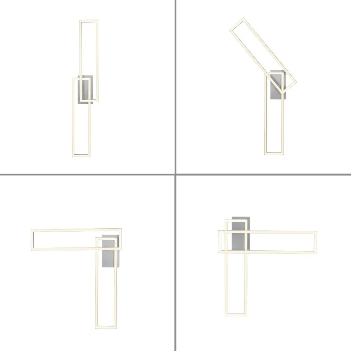 Leuchten Direkt 14691-55 IVEN LED Deckenleuchte silberfarben 3 Step Dim 102x20cm