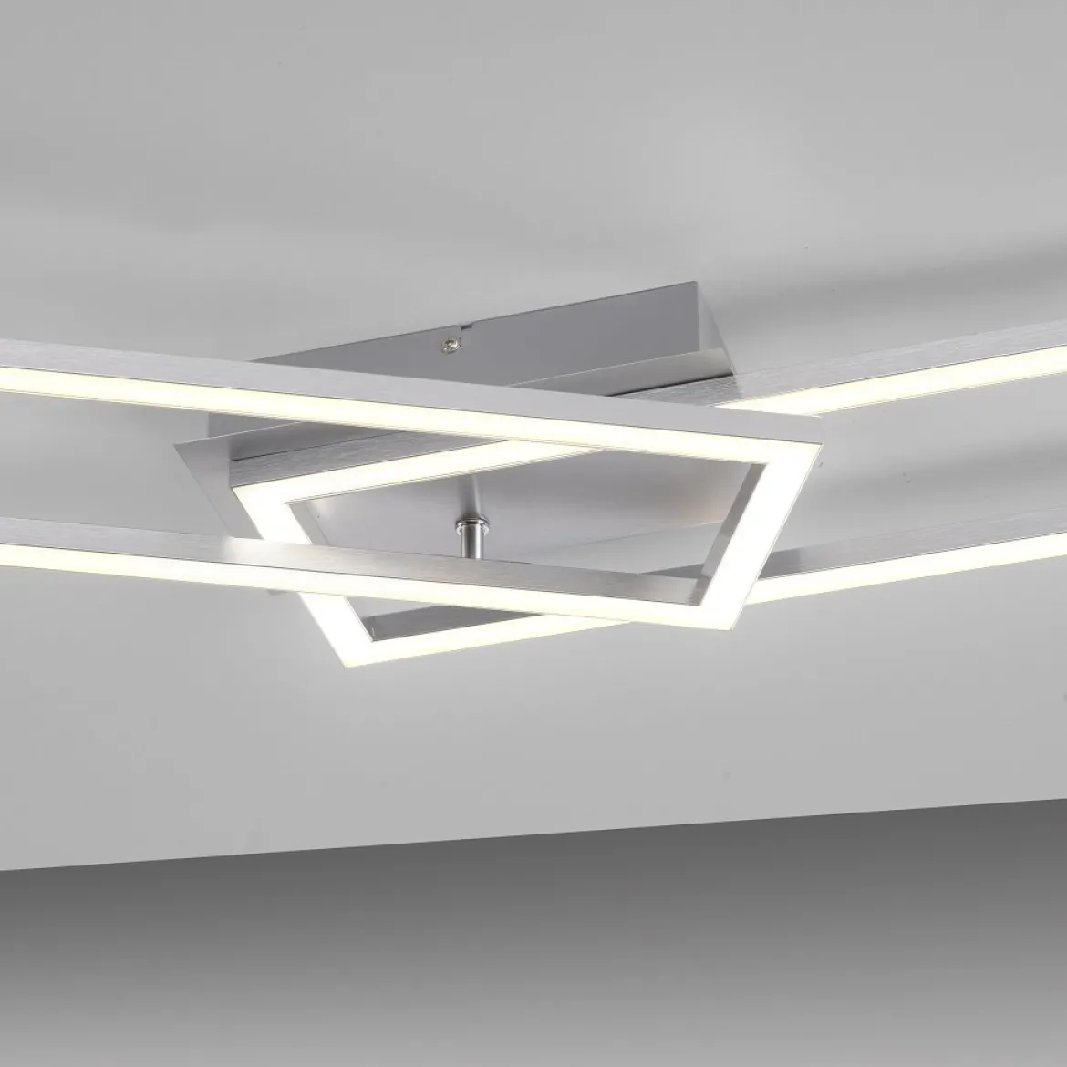 Leuchten Direkt 14691-55 IVEN LED Deckenleuchte silberfarben 3 Step Dim 102x20cm