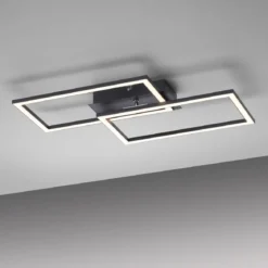 Leuchten Direkt 14692-18 IVEN LED Deckenleuchte schwarz 3 Step Dim 54x31cm