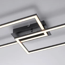 Leuchten Direkt 14692-18 IVEN LED Deckenleuchte schwarz 3 Step Dim 54x31cm