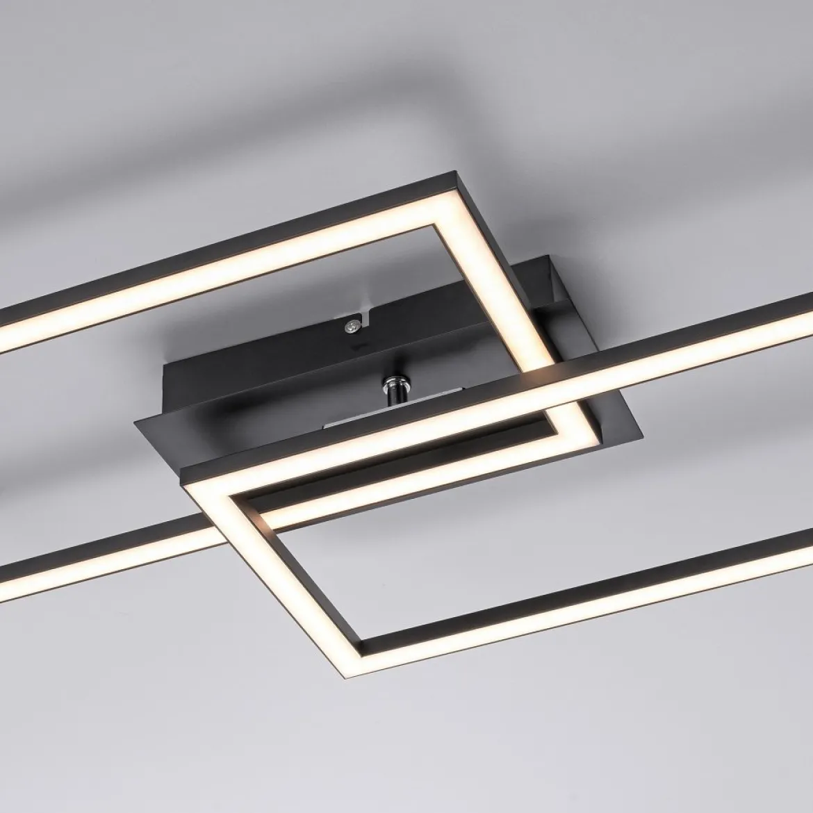 Leuchten Direkt 14692-18 IVEN LED Deckenleuchte schwarz 3 Step Dim 54x31cm