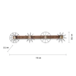 Leuchten Direkt 15213-78 KASKA Deckenleuchte 4-flammig Holzdekor