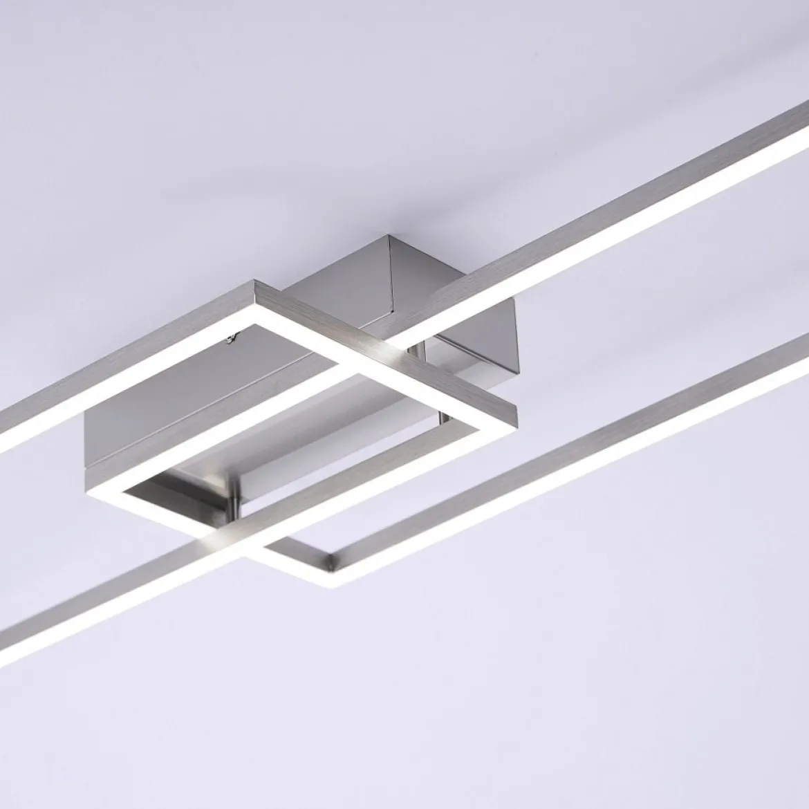 Leuchten Direkt 14019-55 LED Deckenleuchte Iven 110x25cm stahl CCT