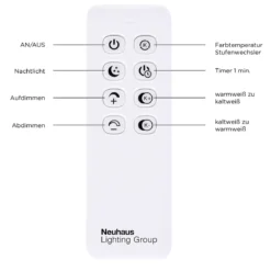 Leuchten Direkt 14019-55 LED Deckenleuchte Iven 110x25cm stahl CCT