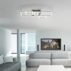 Leuchten Direkt 14030-55 LED Deckenleuchte Iven stahl verstellbar 3000K