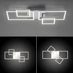 Leuchten Direkt 14030-55 LED Deckenleuchte Iven stahl verstellbar 3000K