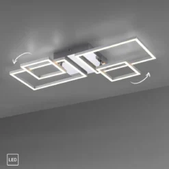 Leuchten Direkt 14030-55 LED Deckenleuchte Iven stahl verstellbar 3000K