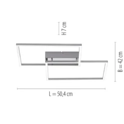 Leuchten Direkt 14018-55 LED Deckenleuchte Iven stahl CCT Steuerung