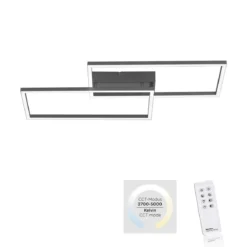 Leuchten Direkt 14140-18 LED Deckenleuchte Iven eckig schwarz CCT