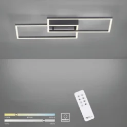 Leuchten Direkt 14140-18 LED Deckenleuchte Iven eckig schwarz CCT