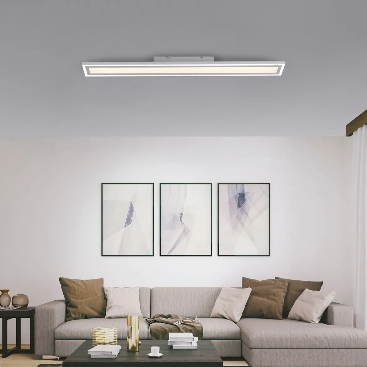 Leuchten Direkt 14853-16 LED Panel Edging 100x12cm weiß eckig