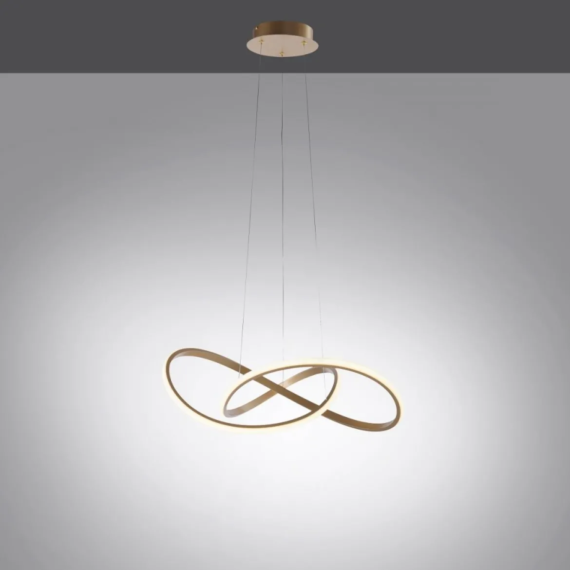 Leuchten Direkt 15402-60 LED Pendelleuchte Maria messing matt dimmbar