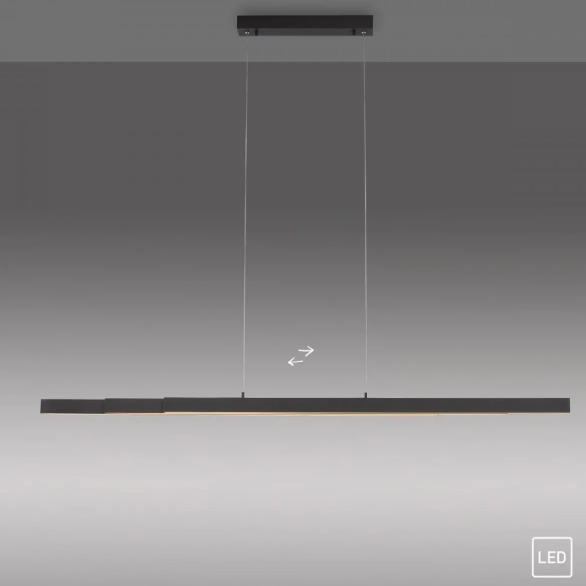 Leuchten Direkt 11660-13 LED Pendelleuchte Luzi anthrazit ausziehbar