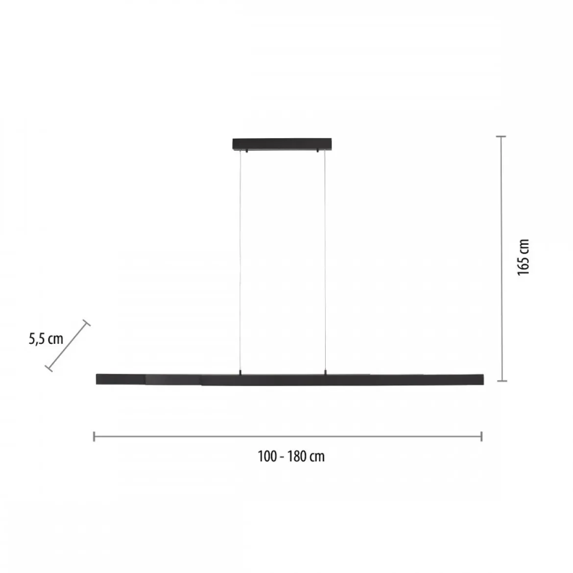 Leuchten Direkt 11660-13 LED Pendelleuchte Luzi anthrazit ausziehbar