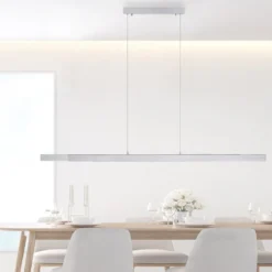 Leuchten Direkt 11660-95 LED Pendelleuchte Luzi aluminiumfarben ausziehbar