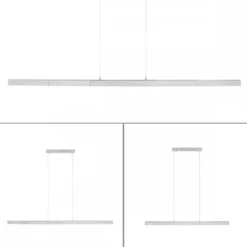 Leuchten Direkt 11660-95 LED Pendelleuchte Luzi aluminiumfarben ausziehbar