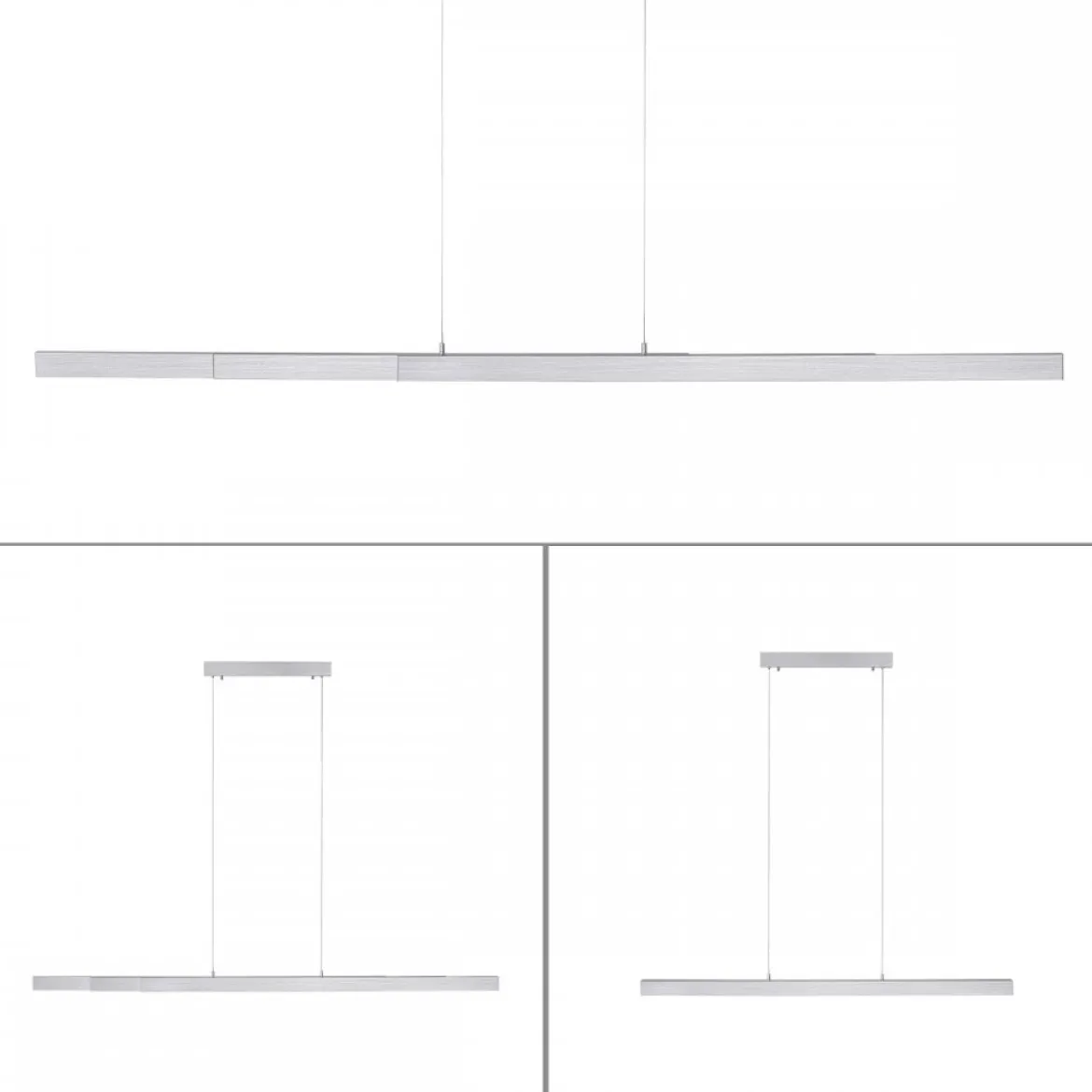 Leuchten Direkt 11660-95 LED Pendelleuchte Luzi aluminiumfarben ausziehbar