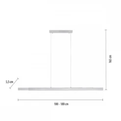 Leuchten Direkt 11660-95 LED Pendelleuchte Luzi aluminiumfarben ausziehbar