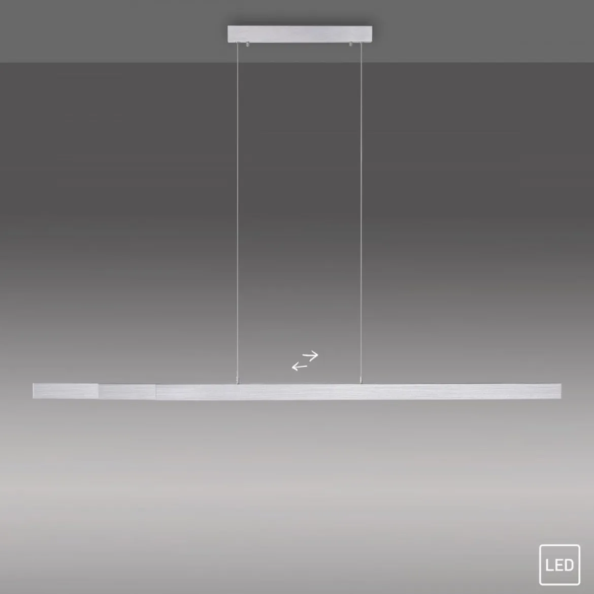 Leuchten Direkt 11660-95 LED Pendelleuchte Luzi aluminiumfarben ausziehbar