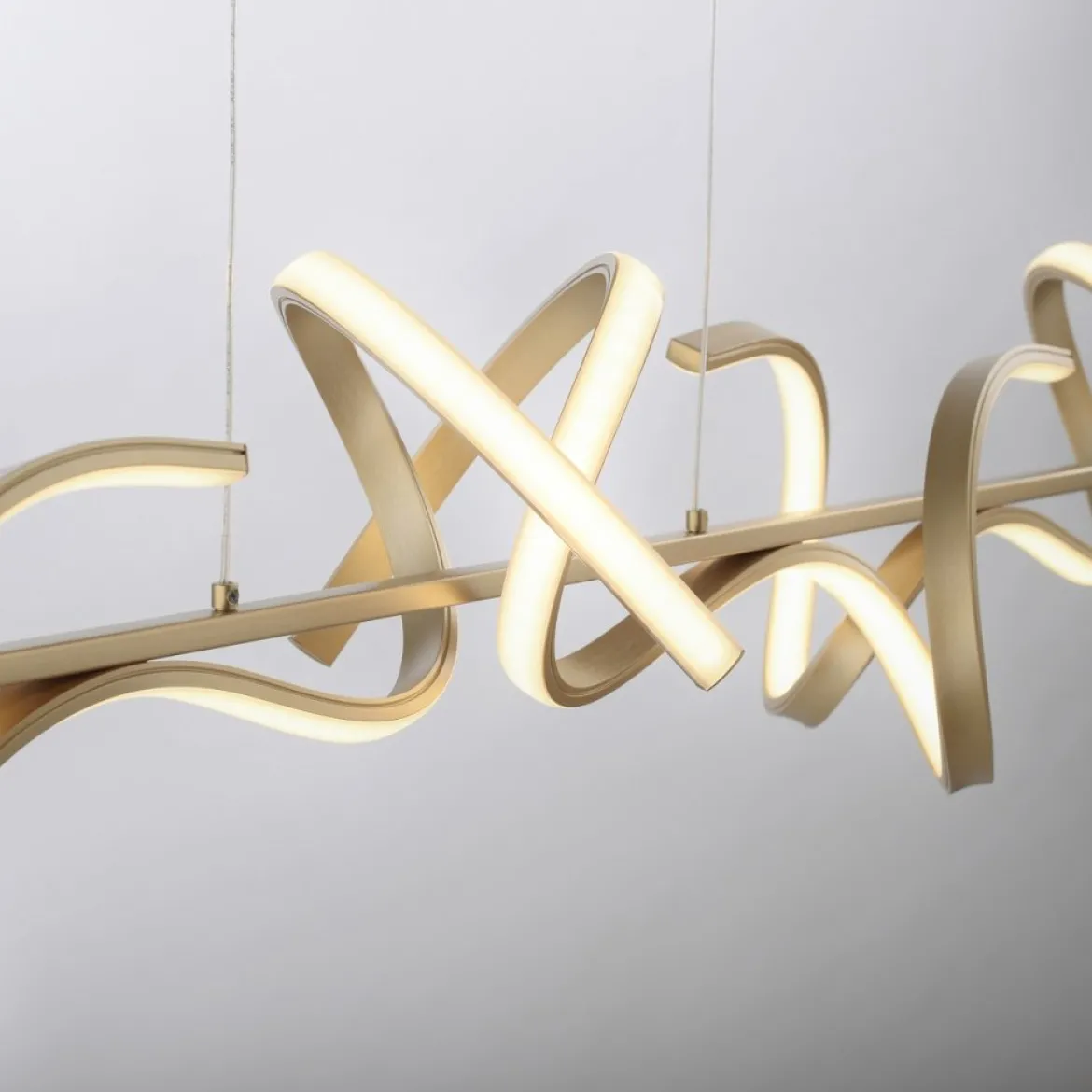 Leuchten Direkt 19033-60 LED Pendelleuchte Curls messing matt dimmbar