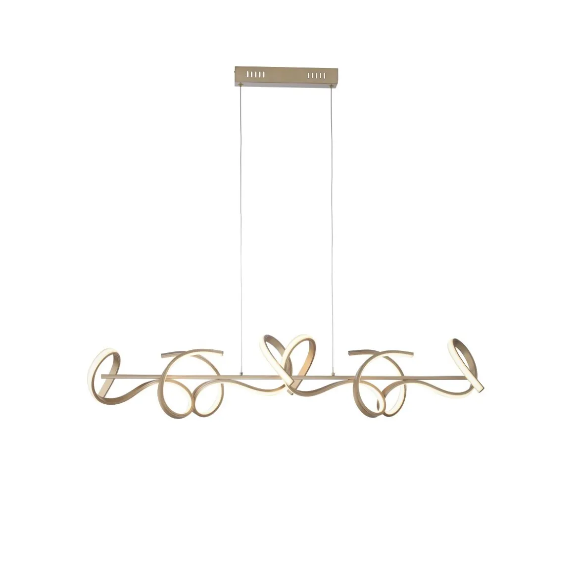 Leuchten Direkt 19033-60 LED Pendelleuchte Curls messing matt dimmbar