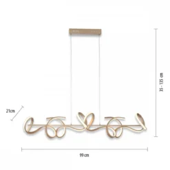 Leuchten Direkt 19033-60 LED Pendelleuchte Curls messing matt dimmbar