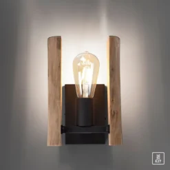 Leuchten Direkt 15701-79 LOG Wandleuchte Naturholz rustikal