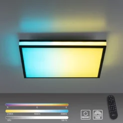 Leuchten Direkt 14110-18 MARIO BLACK LED Deckenleuchte 45x45cm RGBW