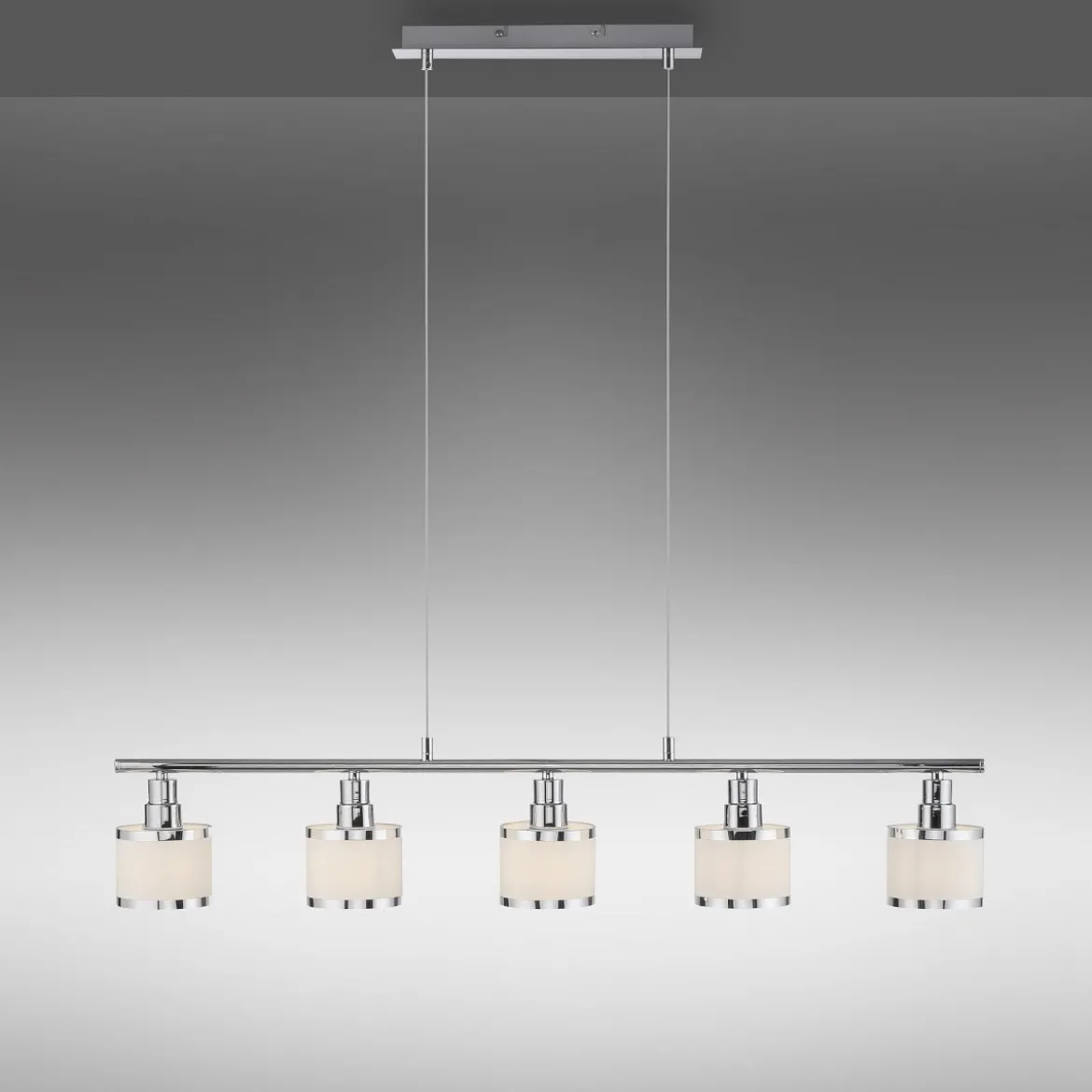 Leuchten Direkt 15375-17 Pendelleuchte ACCOR 5-flammig chrom glänzend