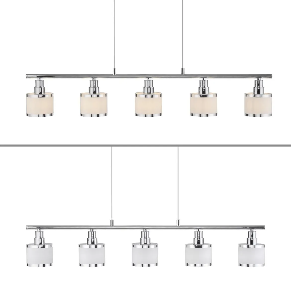 Leuchten Direkt 15375-17 Pendelleuchte ACCOR 5-flammig chrom glänzend
