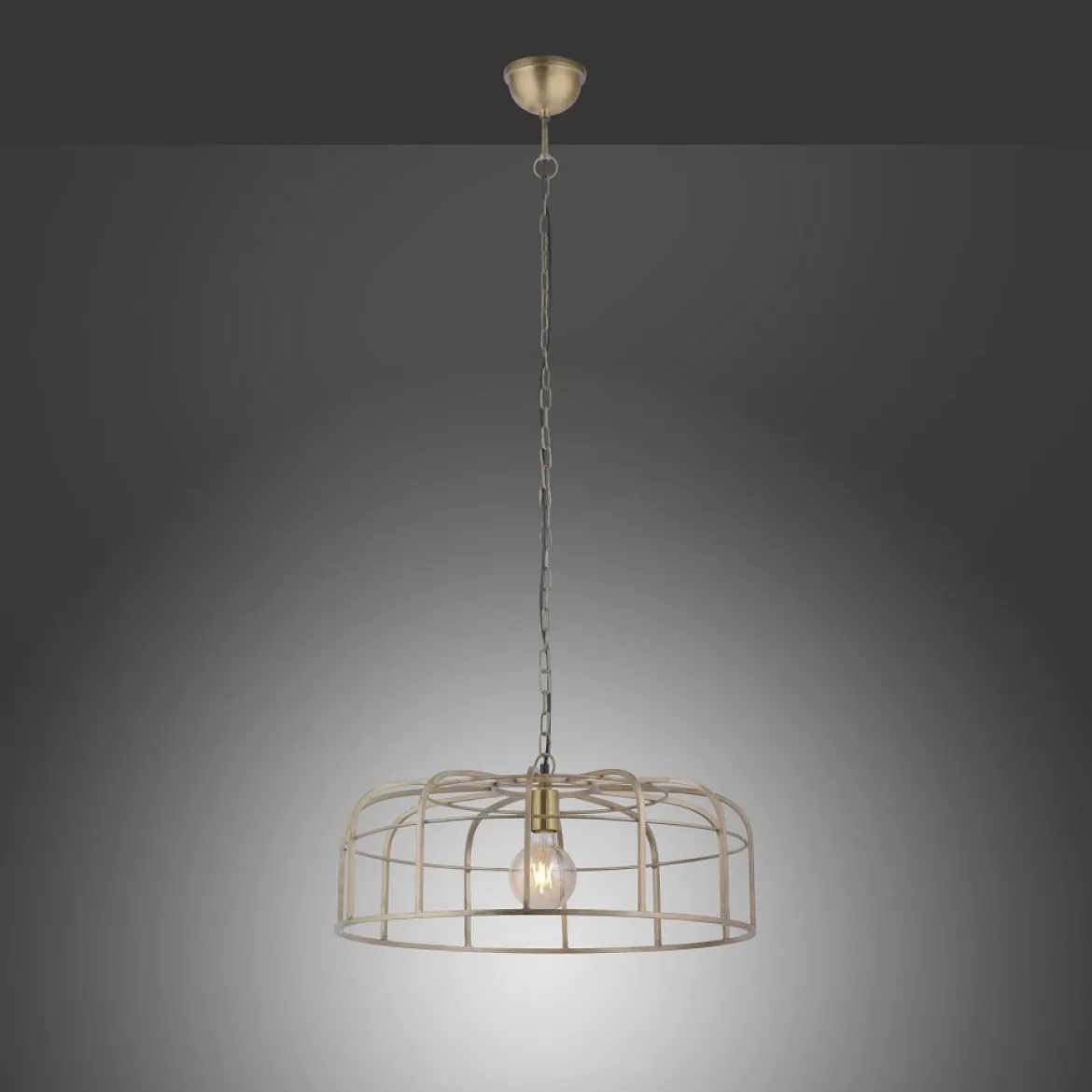 Leuchten Direkt 11493-60 Pendelleuchte Amir messing E27