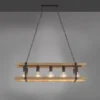 Leuchten Direkt 15685-79 Pendelleuchte Edith 5-flammig holz natur
