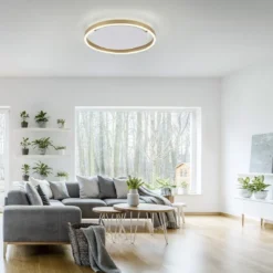 Leuchten Direkt 15391-60 RITUS LED Deckenleuchte Messing Matt rund 40cm