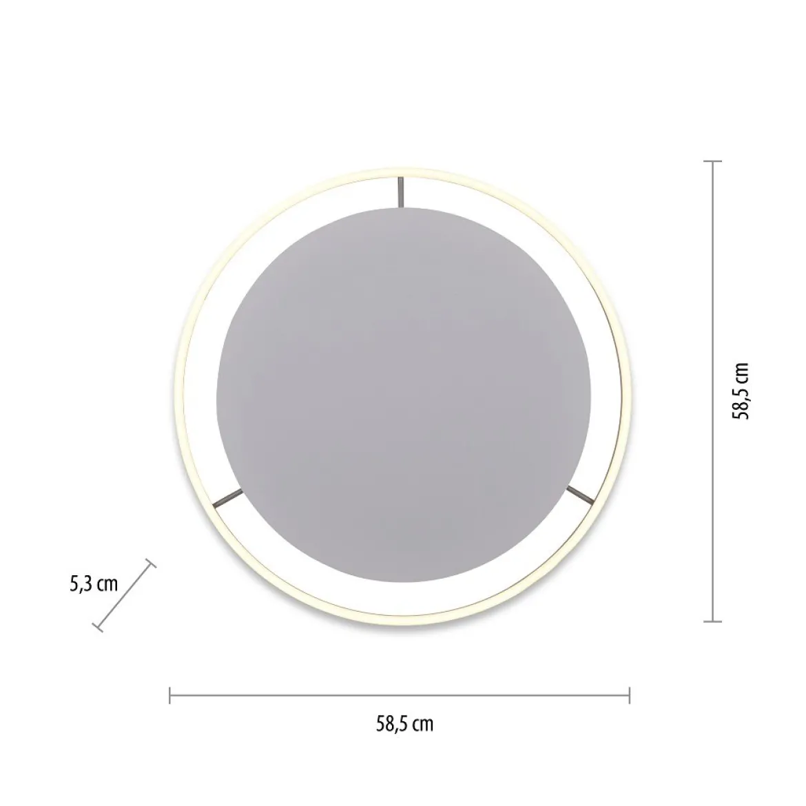 Leuchten Direkt 15392-95 RITUS LED Deckenleuchte Aluminium rund 60cm