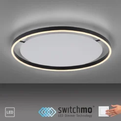 Leuchten Direkt 15392-13 RITUS LED Deckenleuchte Anthrazit rund 60cm