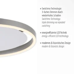 Leuchten Direkt 15391-95 RITUS LED Deckenleuchte Aluminium rund 40cm