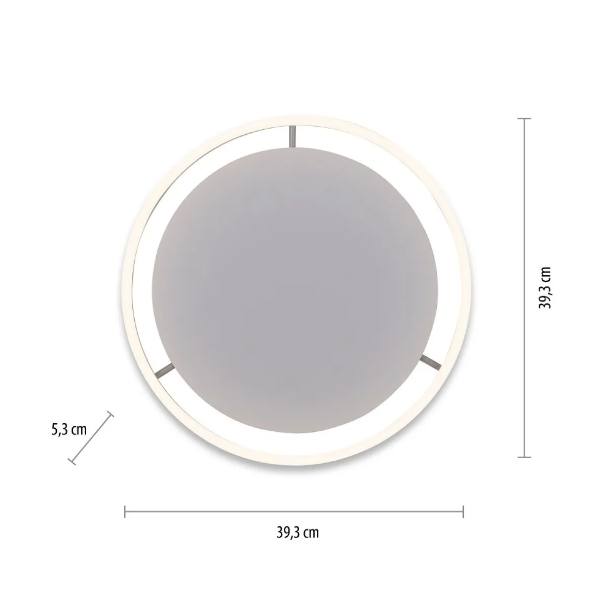 Leuchten Direkt 15391-95 RITUS LED Deckenleuchte Aluminium rund 40cm