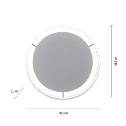 Leuchten Direkt 15392-60 RITUS LED Deckenleuchte Messing Matt rund 60cm